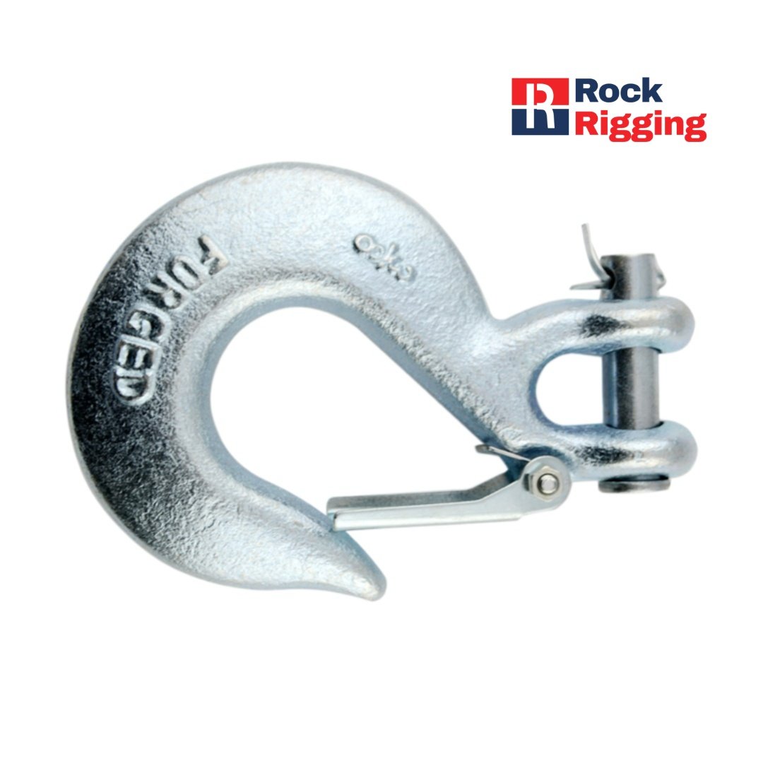 US TYPE CLEVIS SLIP HOOK WITH LATCH Electro Galvanized #RRHK003 - 图片 2