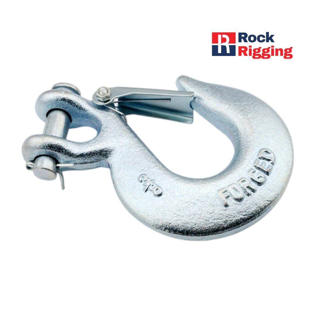 US TYPE CLEVIS SLIP HOOK WITH LATCH Electro Galvanized #RRHK003 - 图片 4